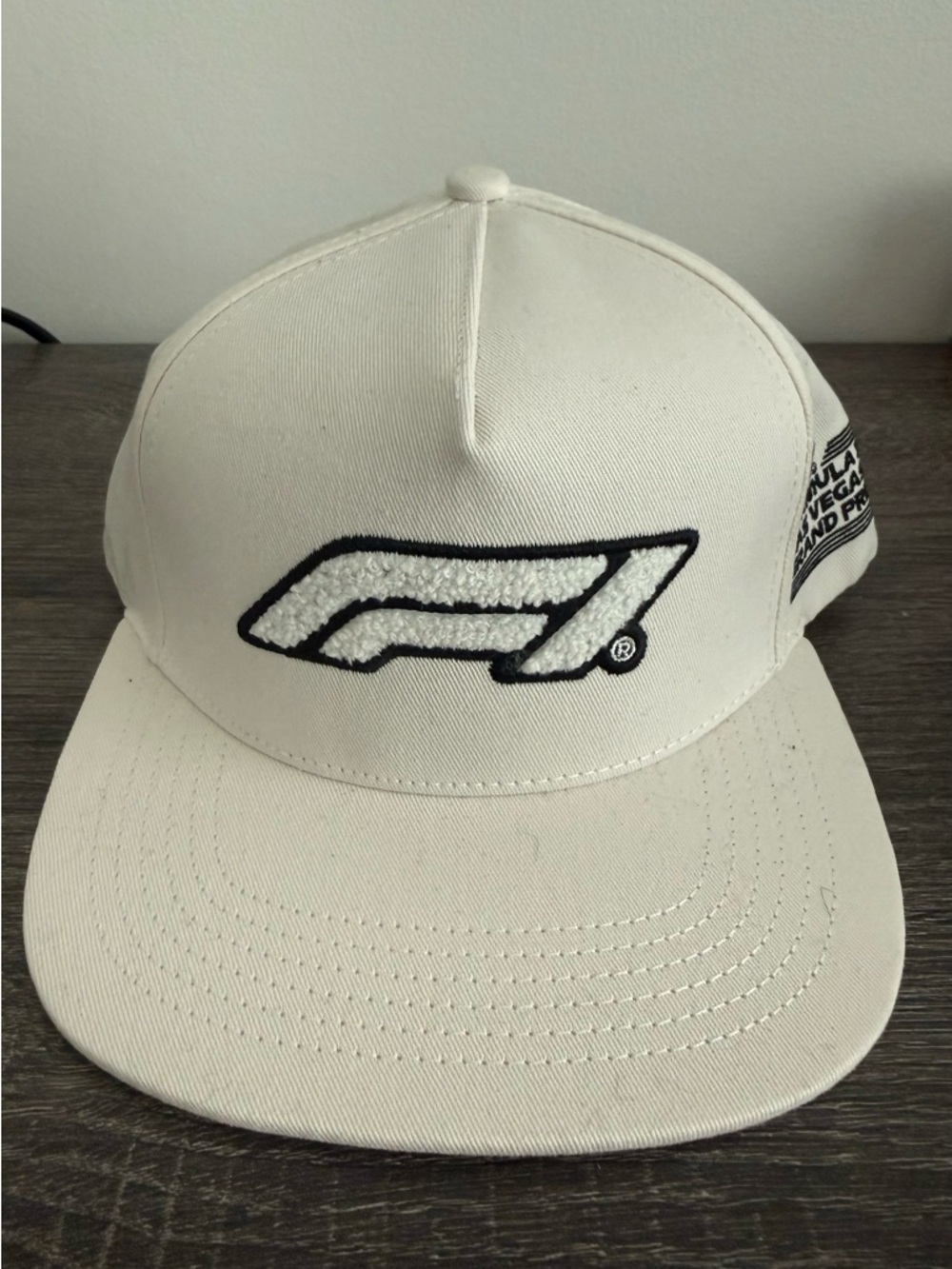 White F1 Logo Snapback Hat